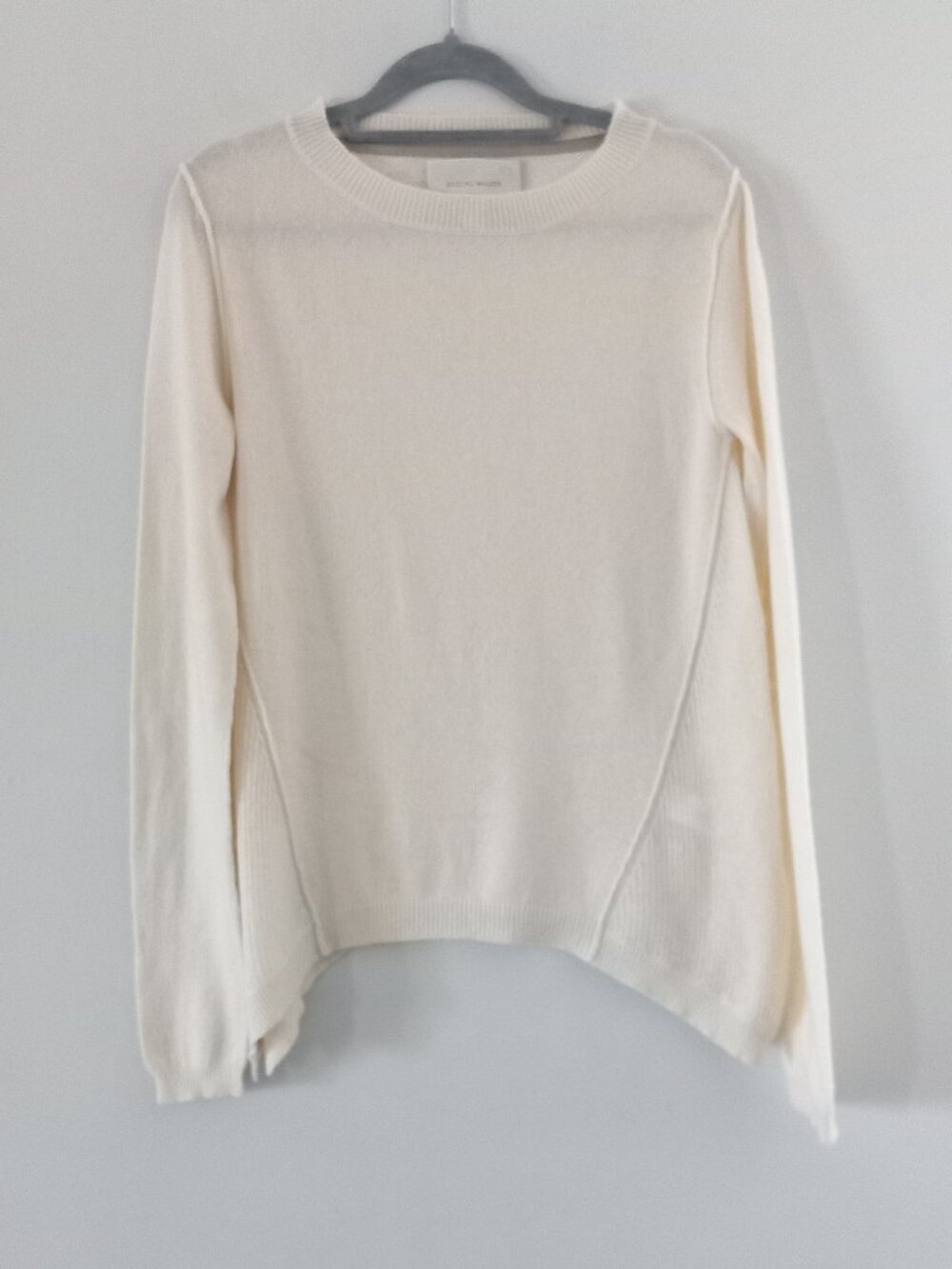 BROCHU WALKER cream 100% cashmere sweater